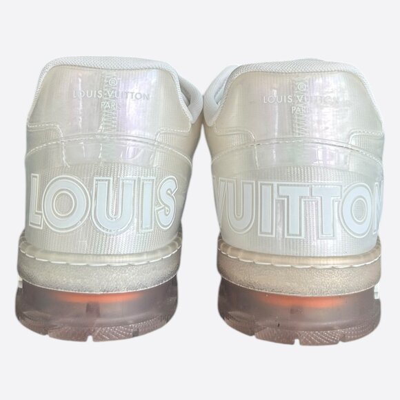 Louis Vuitton White & Transparent Mesh Trainers - Picture 4 of 8
